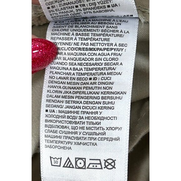 GAP Girlfriend Khaki Ankle Pants 8 Chinos Casual Pockets Loops Tapered Zip - Picture 11 of 16